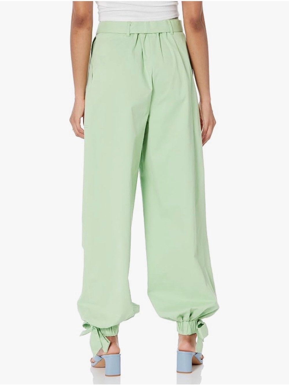 The Drop x @Jalisaevaughn Collab Green Ankle Tie Wide Leg Balloon Pants XL NWT - Picture 2 of 10